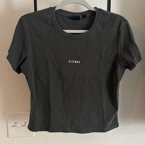 Thrills Women's Charcoal Short Sleeve Tee